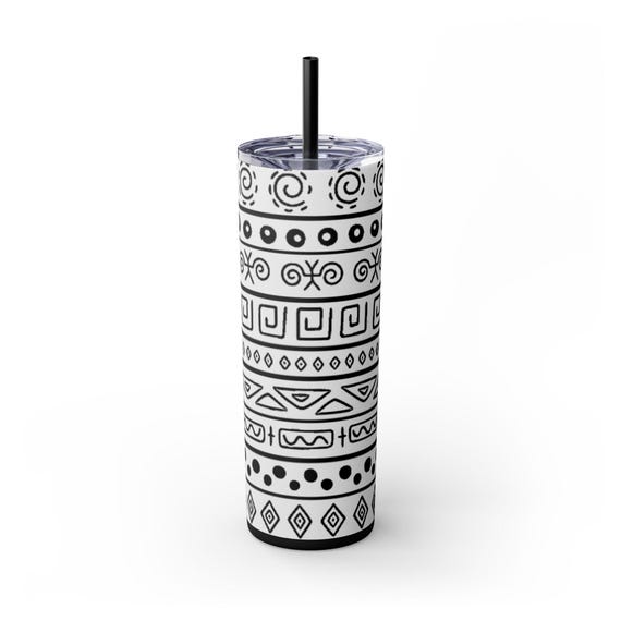 Patterns II -  Skinny Tumbler with Straw, 20oz