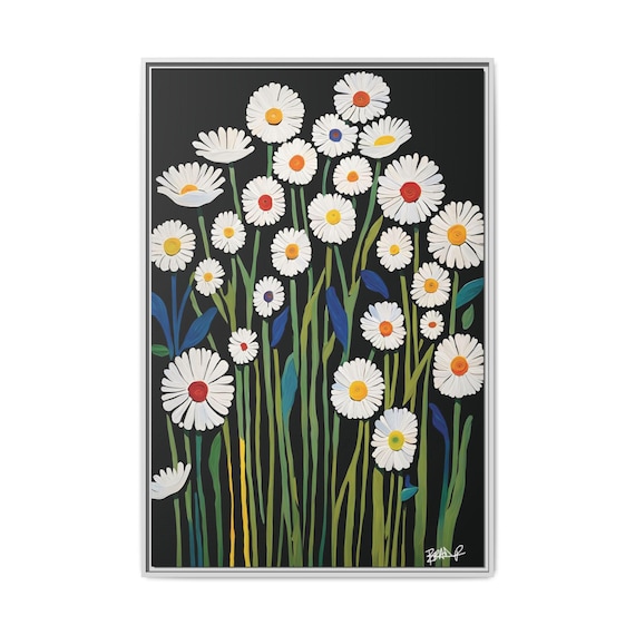 Daisies - Digital Art on Matte Canvas