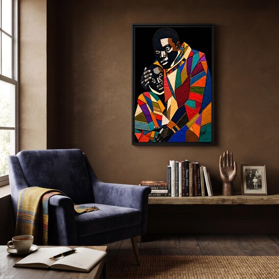 In My Father's Keeping - Abstract Matte Canvas - Colorful Geometric Wall Art