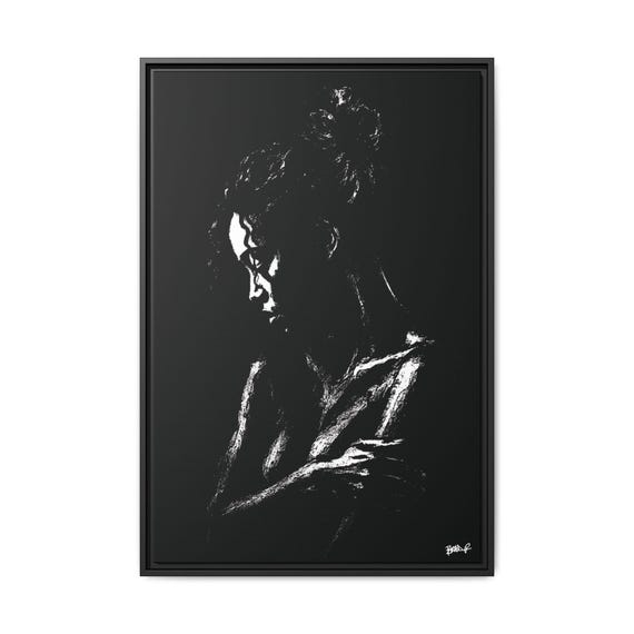 Before the World Speaks — Monochrome Figure Study  Contemporary Minimalist Wall Art