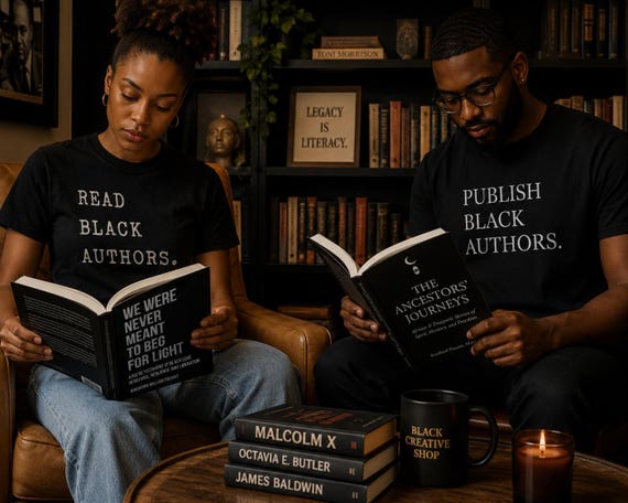 Publish Black Authors T-Shirt | Literary Pride, Black Writers, Reading Advocate