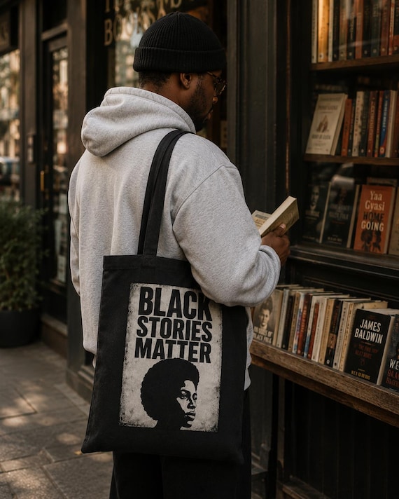 Black Stories Matter - Tote Bag | Eco-Friendly Canvas Bag for Activism, Protest Gear, Gift for Advocates, Custom Tote