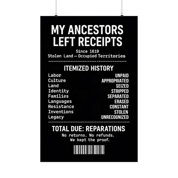Black Lives Matter Art: Ancestral Heritage Matte Poster