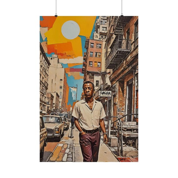 James Baldwin, Harlem Sun -Digital Art on Matte Vertical Posters