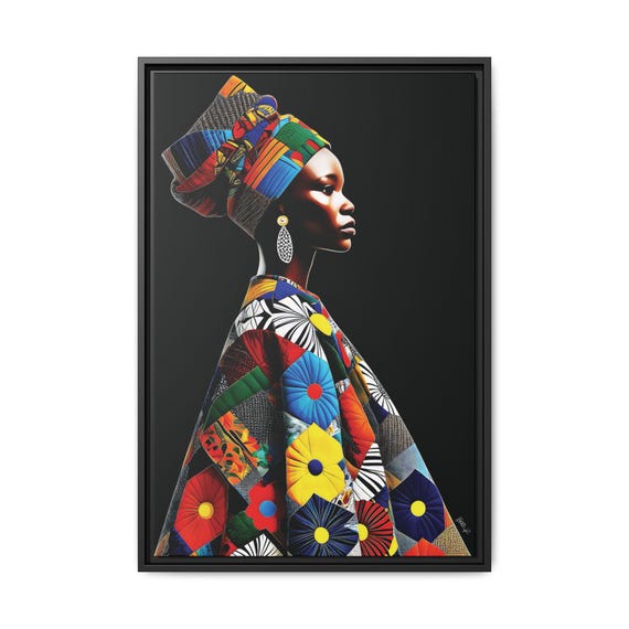 Mama Grace in Patchwork - Digital Art on Matte Canvas