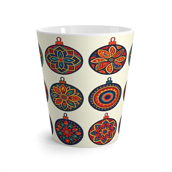 Vintage Mandala Ornaments -  Latte Mug