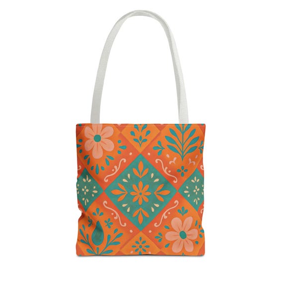 The Sunset Tile Garden - Tote Bag - The Hobo Chic Tote Collection
