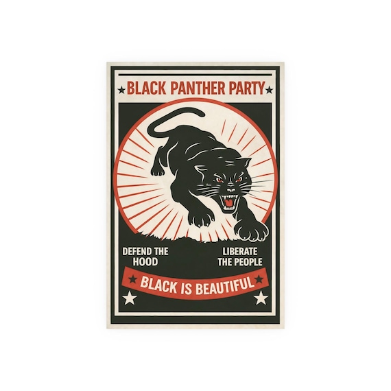 Black Panther Party - Black is Beautiful Poster Satin & Archival Matte Posters | Social Justice Art