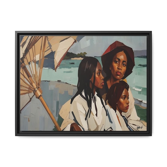 Echoes of the Gullah Coast (Inspired by "Daughters of the Dust") - Digital Art on Matte Canvas