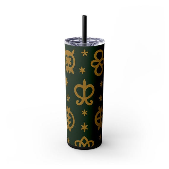 Holiday-Themed - Skinny Tumbler with Straw, 20oz