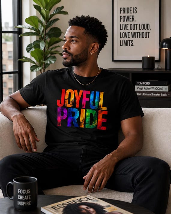 JOYFUL PRIDE Limited Edition Graphic Print  T-Shirt | Cultural Statement Tee