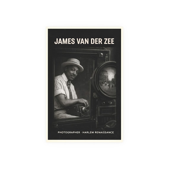James Van Der Zee, Photographer, Harlem Renaissance -  Retro Poster, African American Art Print