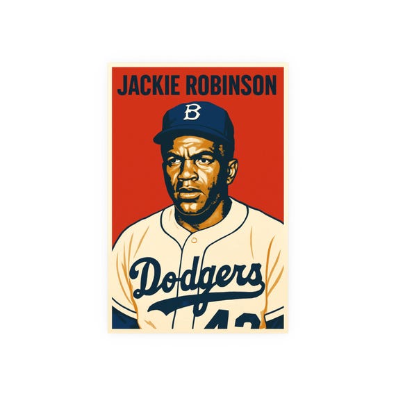 Jackie Robinson, Breaking Barriers - Modern Gallery Style Wall Art