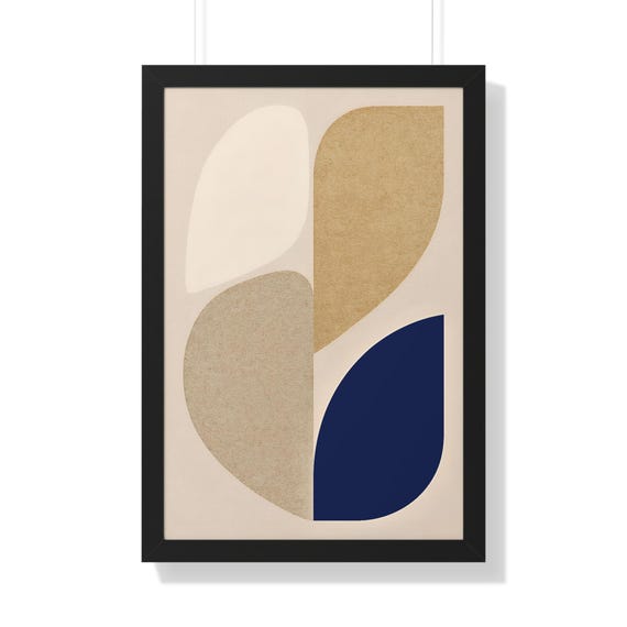 Balance in Bloom (Limited Edition) -  Modern Abstract Framed Vertical Poster
