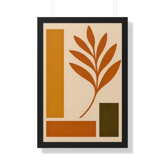 Quiet Growth (Limited Edition) -  Modern Abstract Framed Vertical Poster