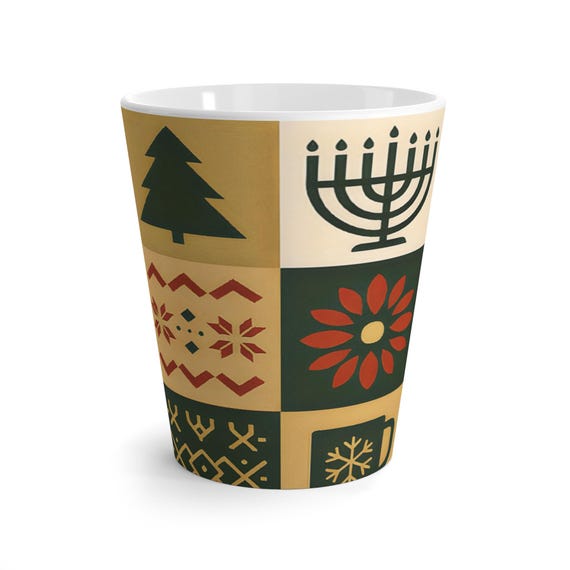 Soulful Holiday Motif Pattern -  Latte Mug