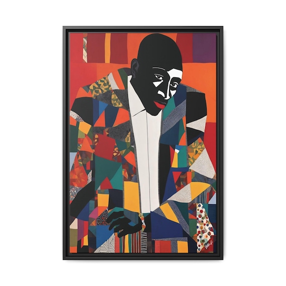 Percy in Patchwork, Digital Art Series, - Digital Art on Matte Canvas