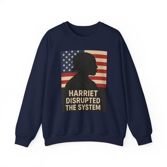 Harriet Disrupted the System - Graphic Print Unisex Heavy Blend™ Crewneck Sweatshirt