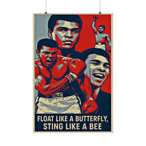 Float Like A Butterfly, Sting Like A Bee -Digital Art on Matte Vertical Posters