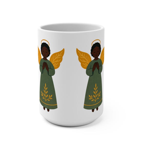 Angel of Grace - Festive Holiday Drinkware, Christmas Coffee Cup, Winter Tea Mug