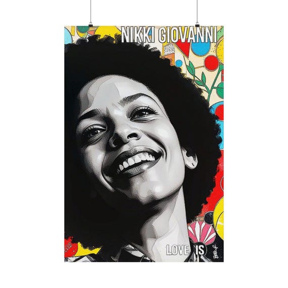 Nikki's Sunburst Smile -Digital Art on Matte Vertical Posters
