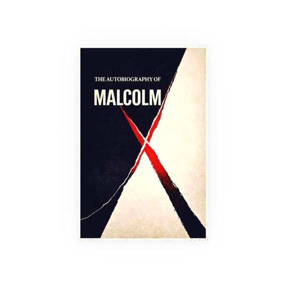Malcom X Conceptual Literary Art Poster Satin & Archival Matte Posters | Black Literary Art