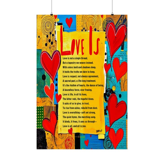 Love Is ... -Digital Art on Matte Vertical Posters