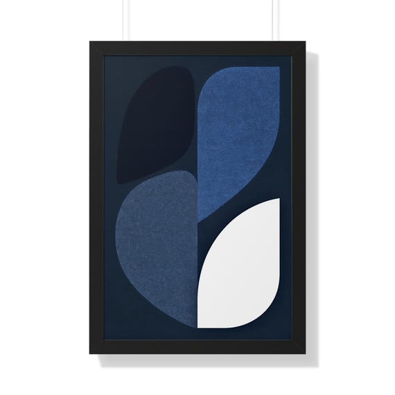 Midnight Balance (Limited Edition) -  Modern Abstract Framed Vertical Poster