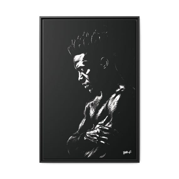 The Shape of Quiet Strength — Monochrome Figure Study  Contemporary Minimalist Wall Art