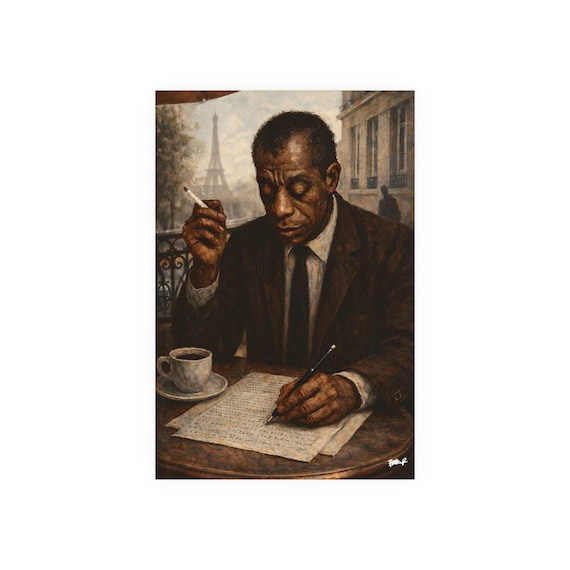 James Baldwin, Between Sentences -  Retro Poster, African American Art Print