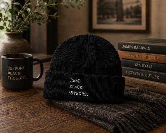 Read Black Authors Cuff Beanie | Solid Knit Winter Hat