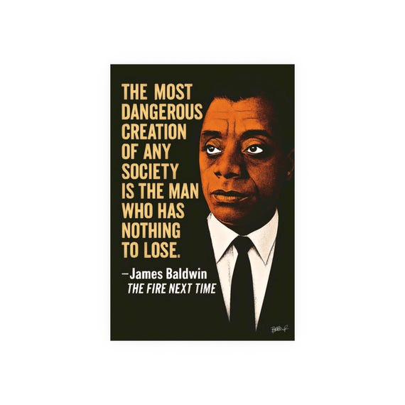 James Baldwin The Fire Next Time - Modern Gallery Style Wall Art
