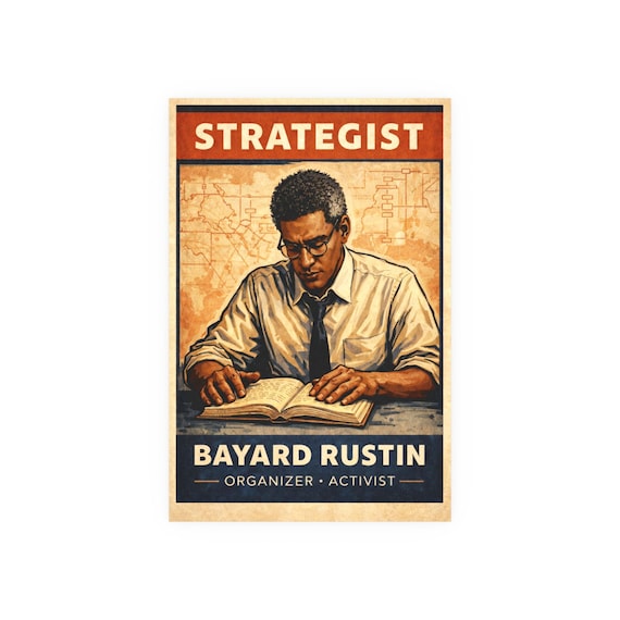 Bayard Rustin -  Retro Poster, African American Art Print