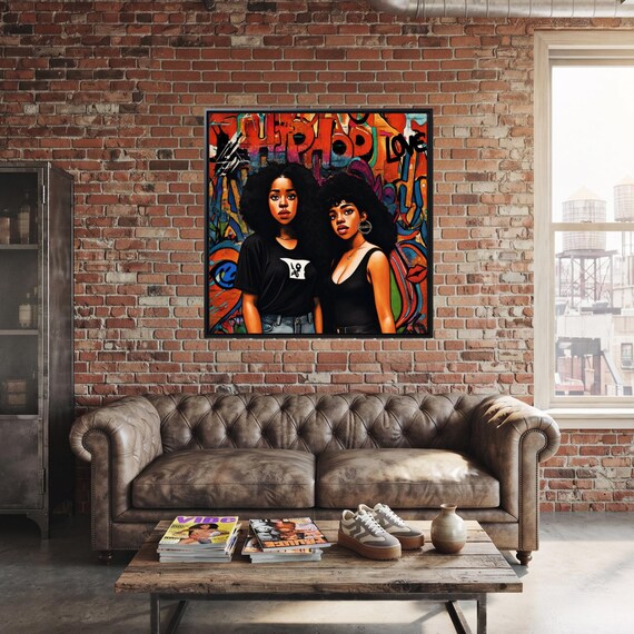 Summer of '97  Pop Art Matte Canvas Framed | Urban Graffiti Portrait