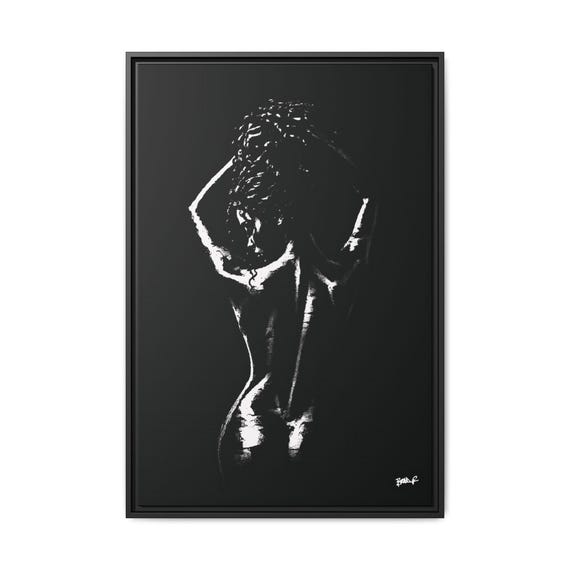 Held Above the Noise — Monochrome Figure Study  Contemporary Minimalist Wall Art
