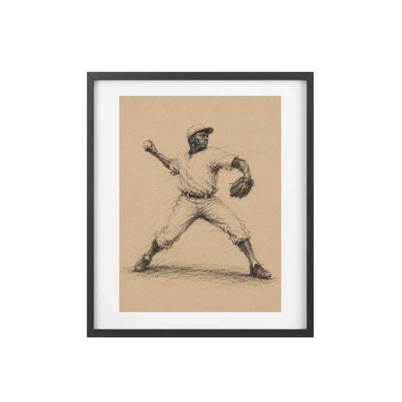 The Pitch -  Framed Digital Art Print