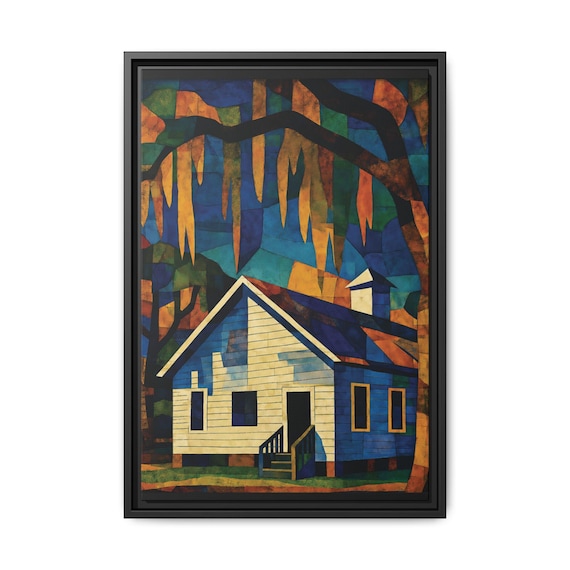 Praise House St. Helena Island 1923 Matte Canvas Framed