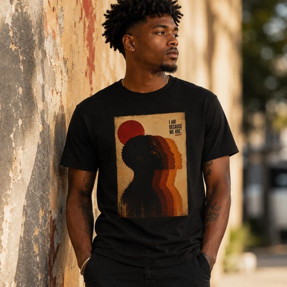 I Am Because We Are - Portrait T-Shirt | Vintage Jazz Icon Tee