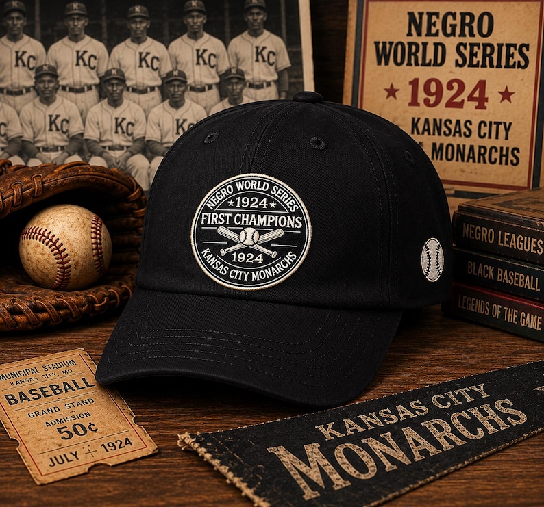 1924 First Champs - Kansas City Monarchs Cap | Gestickte Logo-Mütze Bild 1