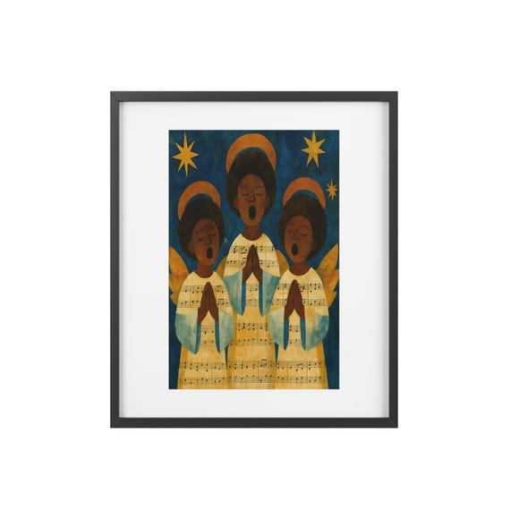 O Holy Night  Wall Art - Winter Holiday Framed Poster, Christmas Decor