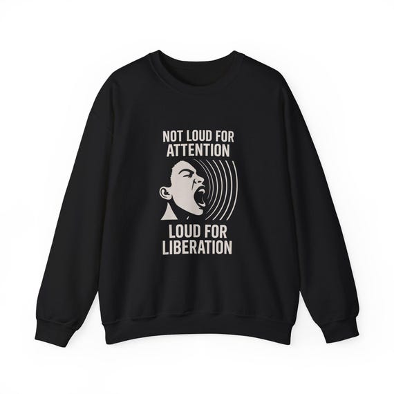 Graphic Print Crewneck Sweatshirt: 'We Were Never Meant To Beg For Light'
