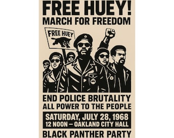 Manifesto del Huey Black Panther Party: movimento per i diritti civili, arte murale politica