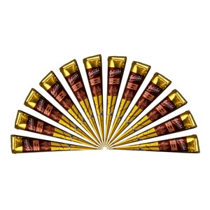 Brown Henna Mehandi Cones | Extra Dark Output | Bridal Mehndi | Party | Wedding Makeup Kit Body Art Safe to use Formula Best henna