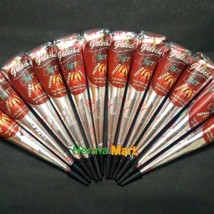 12 Cherry Red Henna Temporary Tattoo Body Art Herbal Ink Mehandi DIY Makeup Kit.DIY henna cones hena best henna henna cherry DIY