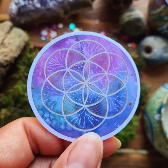 Seed of Life Sticker Geometry Sticker Laptop Sticker | Etsy