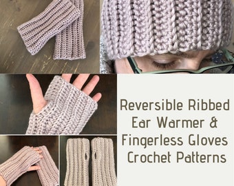 Crochet Pattern | Ear Warmer | Fingerless Gloves | Beginner Crochet Pattern | Bulky Yarn Crochet Pattern | Crochet Headband