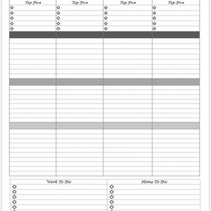 Weekly Planner Printable Vertical Weekly Planner Weekly Agenda Template ...