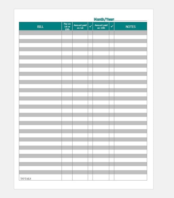 Printable Family Budget Template from i.etsystatic.com