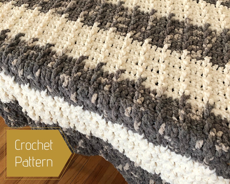 Crochet Pattern Chunky Twists Throw Crochet Baby Blanket Etsy