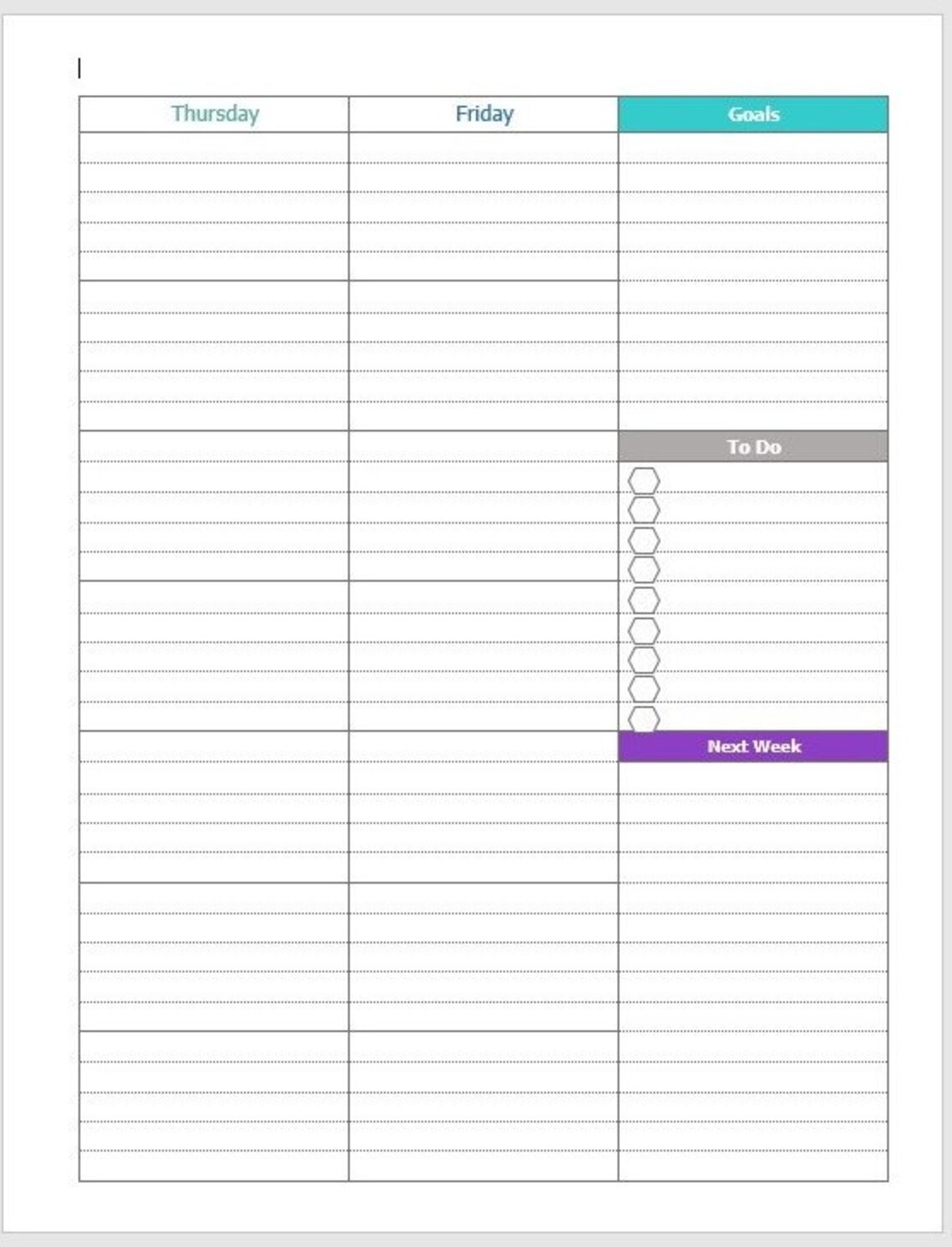 teacher weekly lesson planner template teacher weekly lesson planner template